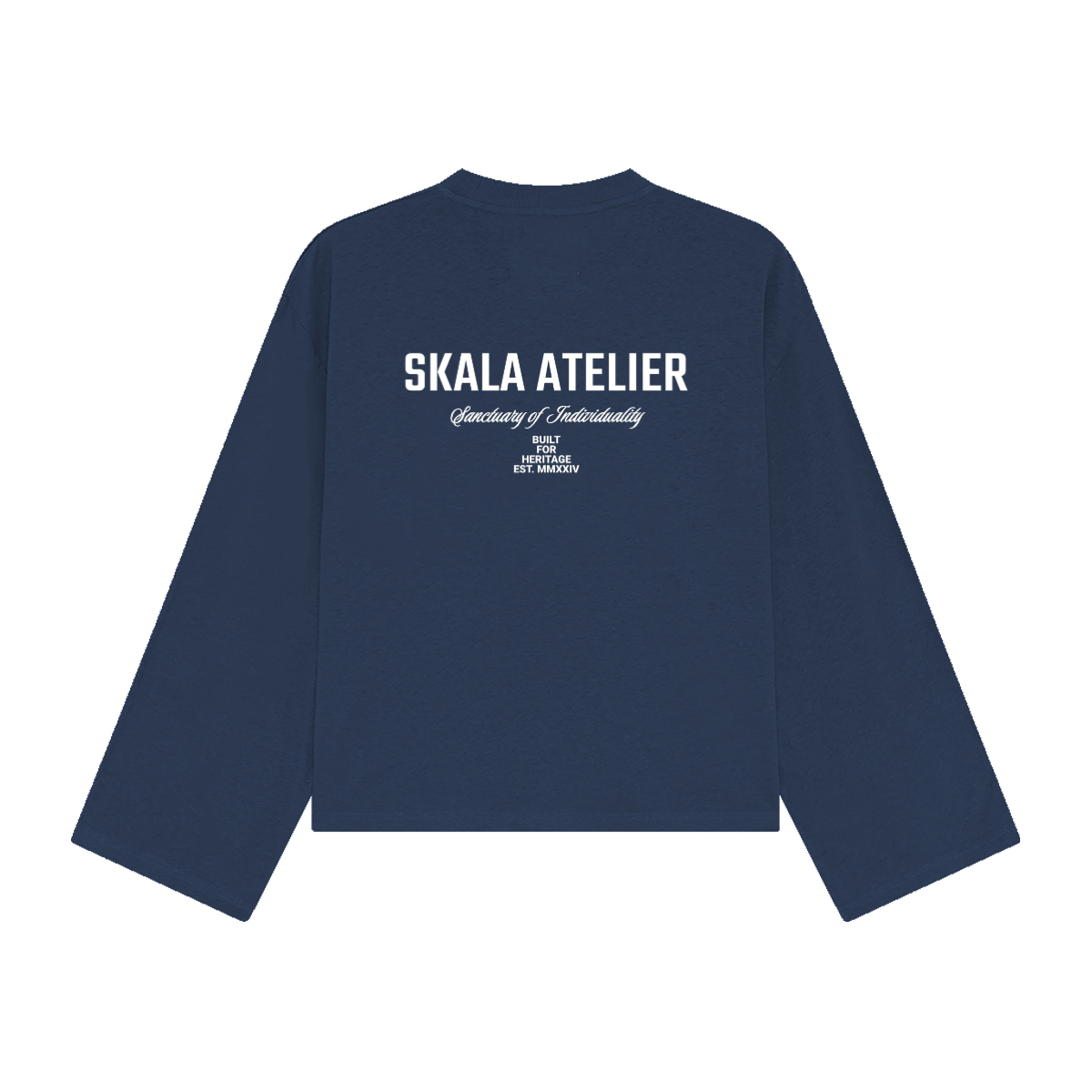 Atelier Long-Sleeve Cropped shirt 305 GSM - Midnight Navy