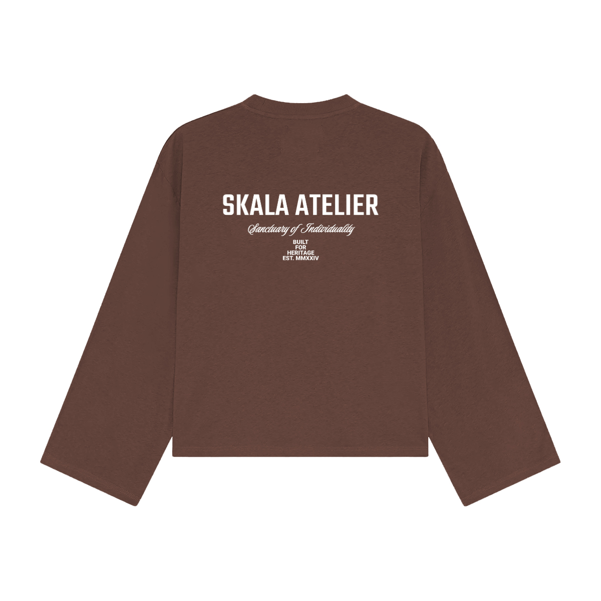 Atelier Long-Sleeve Cropped shirt 305 GSM - Chestnut Brown