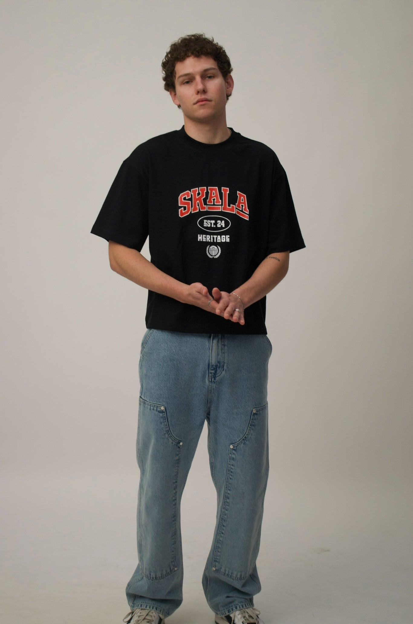 Varsity crop T-Shirt 250 GSM - Jet Black