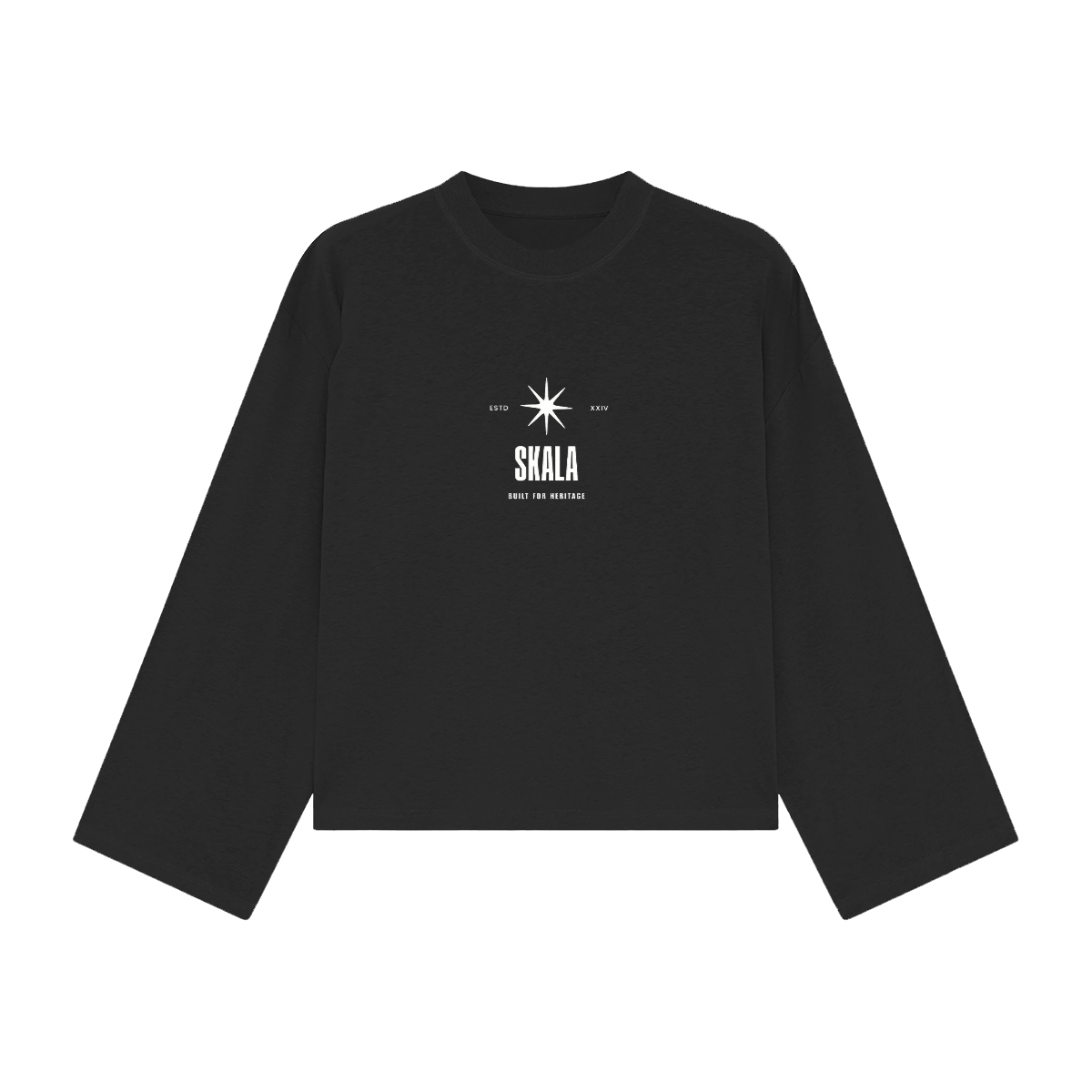 Atelier Long-Sleeve Cropped shirt 305 GSM – Black