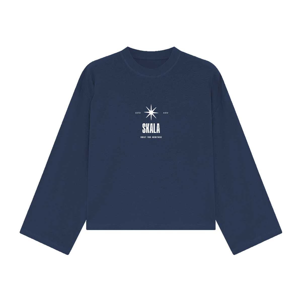 Atelier Long-Sleeve Cropped shirt 305 GSM - Midnight Navy