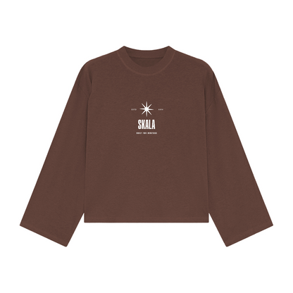 Atelier Long-Sleeve Cropped shirt 305 GSM - Chestnut Brown